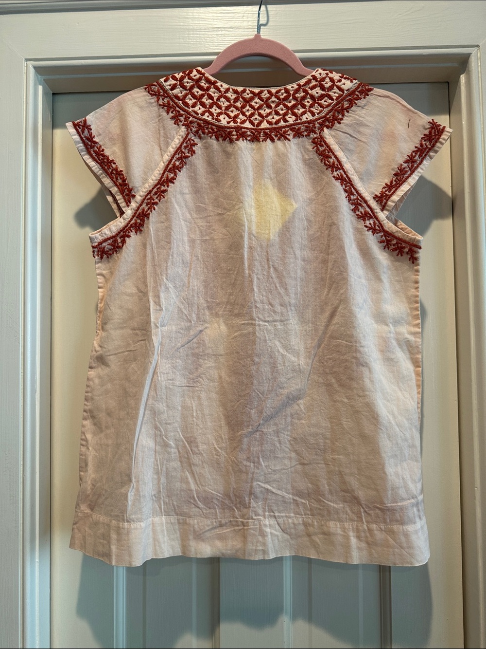 Roller Rabbit Embroidered Faith Top Peach - Picture 3 of 3